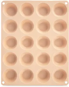 Aptel Silicone Muffin Baking Mold Beige for Small Cupcakes
