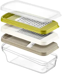 Lumarko Steel Kitchen Grater 3-in-1 with Container