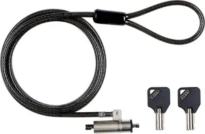 eSTUFF GLB220301-M Security Lock for Monitor Black Carbon Steel Key Type 1.8 m