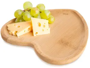 Lumarko decorative bamboo snack plate in heart shape