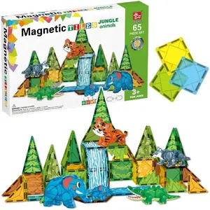 Trifox Klocki magnetyczne dżungla 65el EDUKAMP (5901353691561)