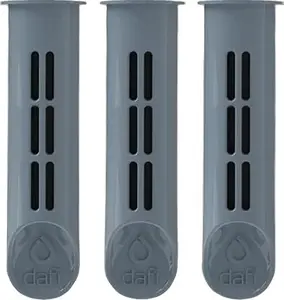 Dafi replacement filter cartridges for water bottles, compatible with steel bottle models, pack of 3