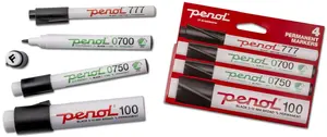 Penol permanenteis marķieris 777-0700-0750-100 komplekts ar 4 gabaliem