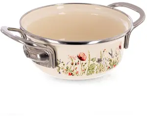 Lumarko Enameled Pot Cream MAKI 14 cm 600 ml