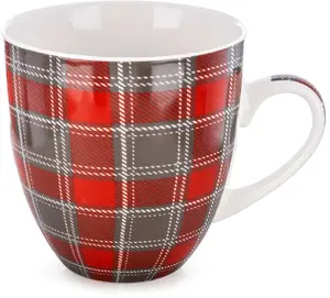 Ravi Porcelain Mug Checkered XXL 1 l