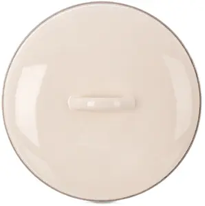 ORION enamel pot lid cream color 24 cm diameter for cookware