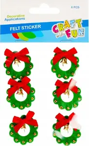 Craft with Fun CFBN268 Christmas Ornament Springy 3cm 6 pieces