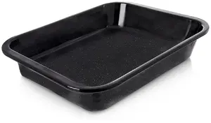 ORION Deep Rectangular Enamelled Baking Tray