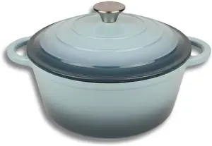 Enameled Cast Iron Pot 24 cm 4 L Sea Salt Color
