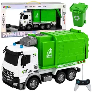 LEANToys 31704 Мусоровоз на радиоуправлении RC Масштаб 1:14 с контейнером, баком и подсветкой