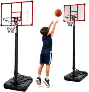 LEAN Sport Мобильная баскетбольная стойка с регулировкой высоты 200-305см