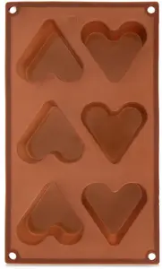 Aptel Silicone Cookie Mold Brown Heart Shape