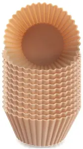 Orion Foremki do muffinek silikonowe beżowe 5,5 cm 12 szt. (8592381260675)