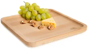 Lumarko Square Decorative Bamboo Snack Plate