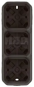 Legrand 069603L электрическая распределительная коробка Plexo NEW, 3-постовая горизонтальная и вертикальная, антрацит