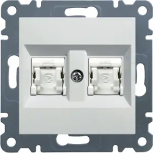Hager WL2180 двойная компьютерная розетка категория 6 FTP белая серия Lumina 2