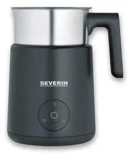 Severin SM 3579 handheld electric milk frother and warmer black, brushed steel, and silver with 500 W power and stainless steel bowl
