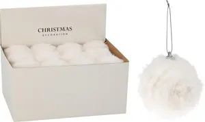 Christmas Tree toy Fur white polyester