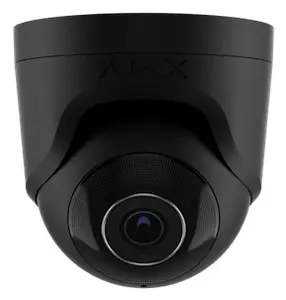 Ajax Systems TurretCam IP Security Camera 8MP 4K Wired Ceiling Indoor Outdoor Black 110 Degree FOV 35m Night Vision 2.8mm Lens