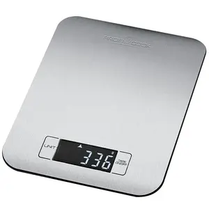 ProfiCook PC-KW 1061 Electronic Kitchen Scale Black and Stainless Steel with 5 kg Capacity, 1 g Accuracy, LCD Display, and Tare Function