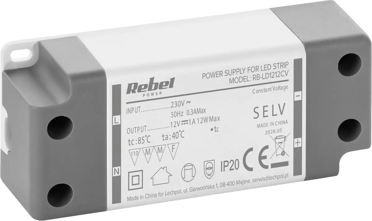 Rebel RB-LD1212CV LED Barošanas avots 12V