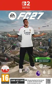 EA Sports FC 27 videospēle priekš Nintendo Switch 2 no Cenega ar reālistisku spēles gaitu, karjeras režīmu un Football Ultimate Team