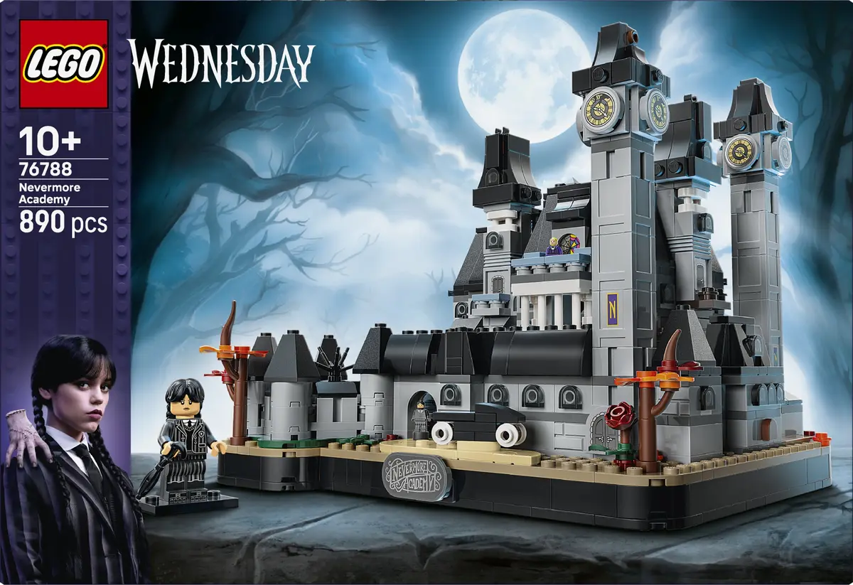 LEGO Wednesday Nevermore Akadēmija 76788 būvēšanas