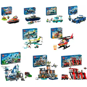LEGO City Rescue Service Bundle набор из 9 пожарных иполицейских моделей 1912 элементов