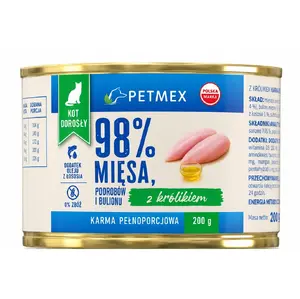 Корм для взрослых кошек PETMEX с кроликом 200г