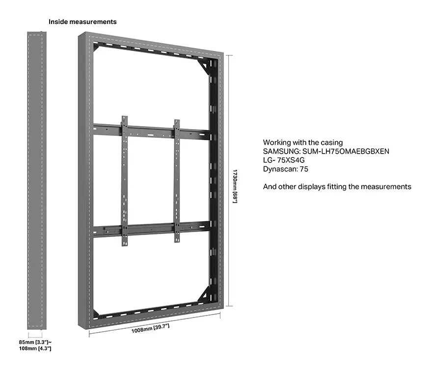 Multibrackets M Pro Series 75" High Brightness Enclosure Frame Photo 7