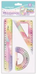 Набор геометрии Keyroad Glitter гибкий 3-предметный KR972736