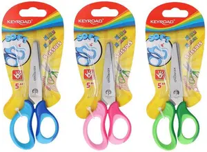 Keyroad School Scissors KR971505 5 Inch Ergonomic Soft Handle