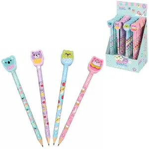 Keyroad Bounce Buddies HB Lead Pencil with Eraser Assorted Colors