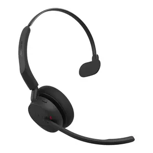 GN Audio Jabra Evolve3 45 MS Mono bezvadu austiņas ar USB-C adapteri un uzlādes statīvu, rokas mikrofons, melnas