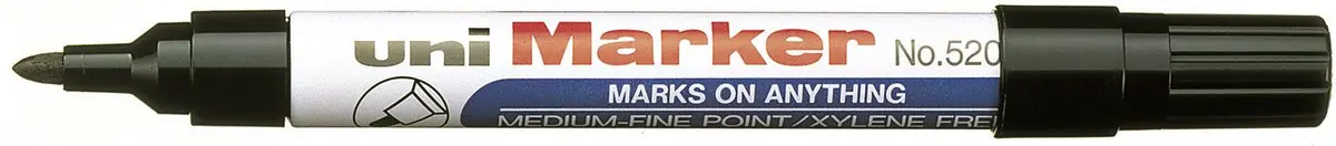 Uni Mitsubishi Pencil Markeris 520F melns