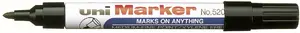 Uni Mitsubishi Pencil Markeris 520F melns