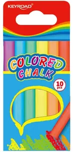 Keyroad KR971591 Colored Chalk Set, 10 pieces, assorted colors
