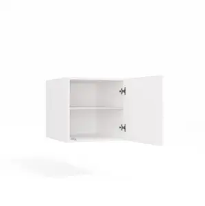 Red Fighter SENSO Single-Door Wardrobe Top Extension 50 cm White with Shelf for Bedroom and Hallway Storage