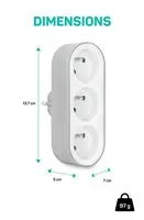 Connect It Tripple Split Power Adapter 3 Sockets Photo 5