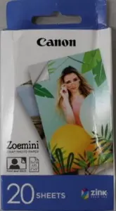 SALE OUT. 20 sheets | ZP-2030 | Photo Paper | White | 5 x 7.6 cm | DAMAGED PACKAGING