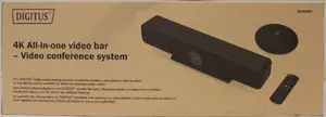 Digitus DS-55580 4K All-in-One Video Bar Pro Video Conference System with 3840 x 2160 pixels resolution and built-in microphone