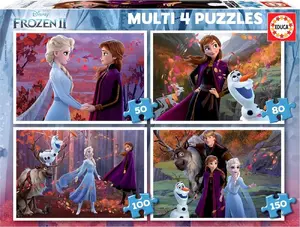 Educa Kraina Lodu II G3 Puzzle Set with 50, 80, 100, and 150 Pieces