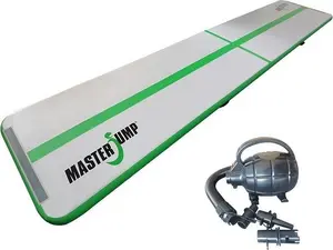 Master Air Track Inflatable Mat MAS-B872 500x100 cm Grey and Green