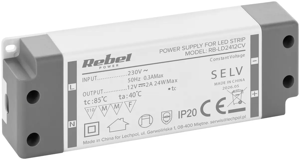 LED barošanas avots Rebel RB-LD2412CV 12V