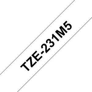 Brother TZe-231 black on white 12 mm