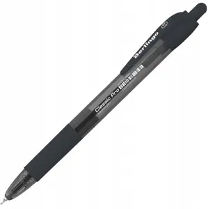 Berlingo Classic Pro Retractable Ballpoint Pen, Black Ink, 0.7 mm, 12-Pack