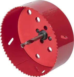 Wolfcraft Bimetāla caurumu zāģis 112 mm sarkans 5496000