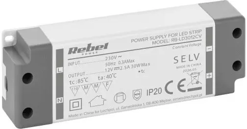 LED barošanas avots Rebel RB-LD3012CV 12V
