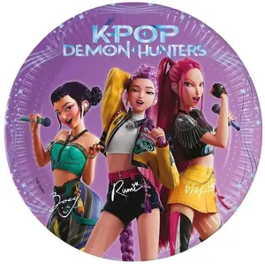 GoDan Бумажные тарелки K-pop Demon Hunters 20 см 8 шт.