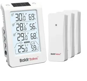 Olivetti Thermo-Hygrometer BALDRTHERM B0598 3-Channel with Automatic Backlight